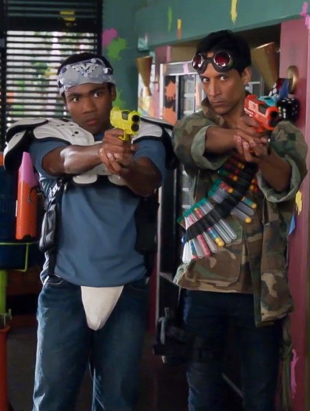 Troy and Abed Paintball